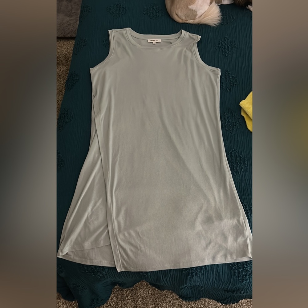 Light sage green woman’s dress